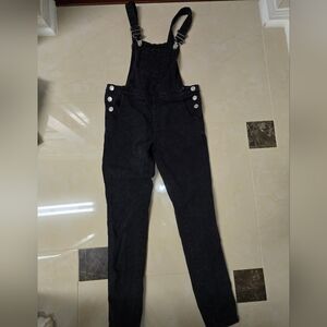 Black Denim Overalls for Girls